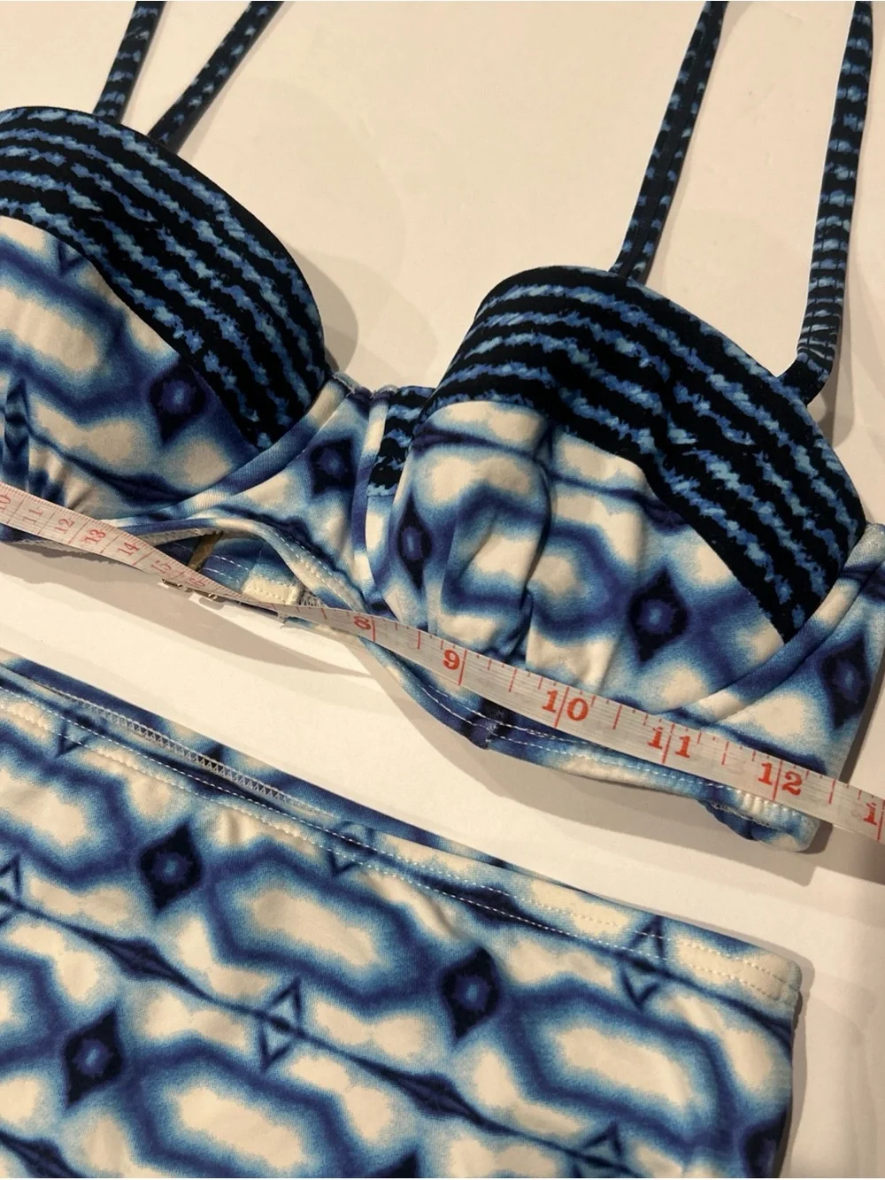 Michael Kors Blue Patterned Two-Piece Bikini